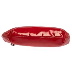 مملوكة مسبقًا Dolce & Gabbana Red Patent Leather Chain Frame Clutch