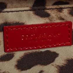 مملوكة مسبقًا Dolce & Gabbana Red Patent Leather Chain Frame Clutch