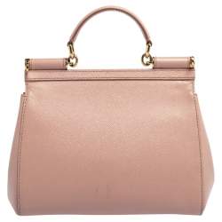 مملوكة مسبقًا حقيبة دولتشي أند غابانا ميس سيسيلي متوسطة يد علوية جلد وردي