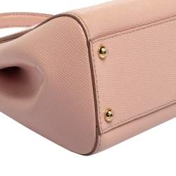 مملوكة مسبقًا حقيبة دولتشي أند غابانا ميس سيسيلي متوسطة يد علوية جلد وردي