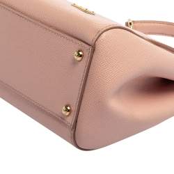 مملوكة مسبقًا حقيبة دولتشي أند غابانا ميس سيسيلي متوسطة يد علوية جلد وردي