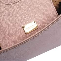 مملوكة مسبقًا حقيبة دولتشي أند غابانا ميس سيسيلي متوسطة يد علوية جلد وردي