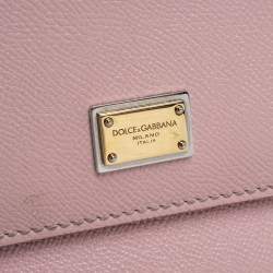 مملوكة مسبقًا حقيبة دولتشي أند غابانا ميس سيسيلي متوسطة يد علوية جلد وردي