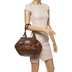 Dolce & Gabbana Brown Grained Soft Leather Miss Easy Way Bag