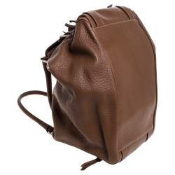 Dolce & Gabbana Brown Grained Soft Leather Miss Easy Way Bag