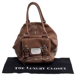 Dolce & Gabbana Brown Grained Soft Leather Miss Easy Way Bag