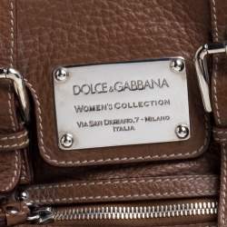 Dolce & Gabbana Brown Grained Soft Leather Miss Easy Way Bag