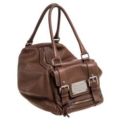 Dolce & Gabbana Brown Grained Soft Leather Miss Easy Way Bag