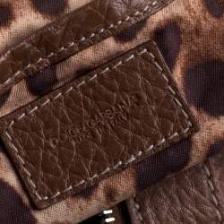Dolce & Gabbana Brown Grained Soft Leather Miss Easy Way Bag