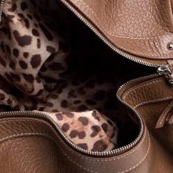Dolce & Gabbana Brown Grained Soft Leather Miss Easy Way Bag