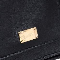 Dolce & Gabbana Black/Brown Leopard Print Coated Canvas and Leather Miss Sicily Backpack