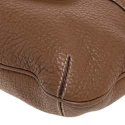 Pre Owned Dolce & Gabbana Tan Leather Chain Shoulder Bag