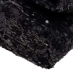 Pre Owned Dolce & Gabbana Black Sequin Miss Charles Crossbody Bag
