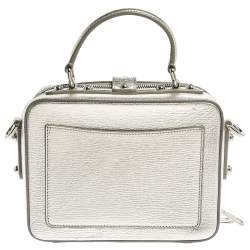 Pre Owned حقيبة دولتشي أند غابانا سوفت دولتشي يد علوية إصدار محدود جلد مزخرف فضي 