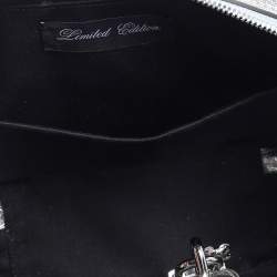 Pre Owned حقيبة دولتشي أند غابانا سوفت دولتشي يد علوية إصدار محدود جلد مزخرف فضي 