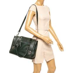 مملوكة مسبقًا حقيبة يد دولتش أند غابانا مس أكسبريس جلد خضراء داكنة 