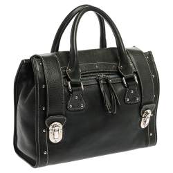 مملوكة مسبقًا حقيبة يد دولتش أند غابانا مس أكسبريس جلد خضراء داكنة 