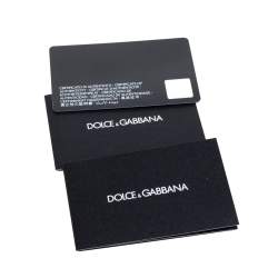 مملوكة مسبقًا حقيبة دولتشي أند غابانا ميس سيسيلي جلد نقشة السحلية بيج داكن متوسطة شعار كريستال يد علوية