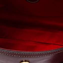 Pre Owned Dolce & Gabbana Red Soft Leather Large Miss Sicily Top Handle Bag