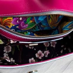 Pre Owned حقيبة دولتشي أند غابانا جلد ثعبان وتمساح متعددة الألوان كبيرة