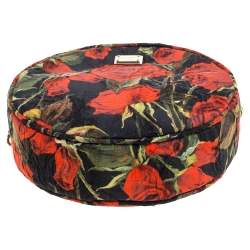 Pre Owned حقيبة كتف دولتشي أند غابانا ميس غلام �قماش مورد مطبوع مستديرة