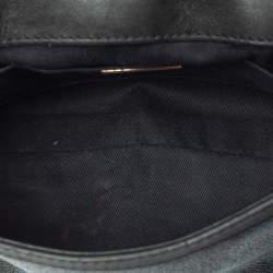 مملوكة مسبقًا حقيبة دولتشي أند غابانا ميس سيسيلي كانفاس وجلد نقشة الفهد أزرق/أسود صغيرة بيد علوية