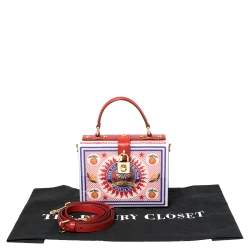 Pre Owned Dolce & Gabbana Multicolor Plexiglass and Leather Dolce Box Top Handle Bag