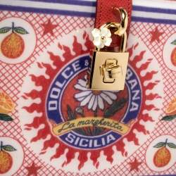 Pre Owned Dolce & Gabbana Multicolor Plexiglass and Leather Dolce Box Top Handle Bag