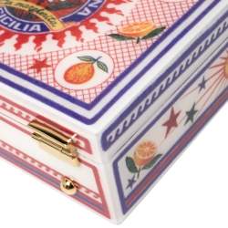 Pre Owned Dolce & Gabbana Multicolor Plexiglass and Leather Dolce Box Top Handle Bag