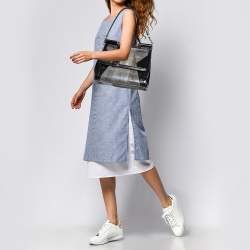 مملوكة مسبقًا Dolce & Gabbana Colorblock Snakeskin Large Miss Sicily Top Handle Bag