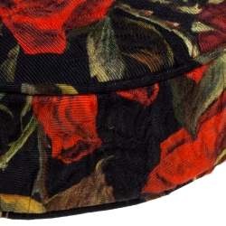 Pre Owned Dolce & Gabbana Floral Print Fabric Miss Glam Round Shoulder Bag