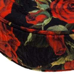 Pre Owned Dolce & Gabbana Floral Print Fabric Miss Glam Round Shoulder Bag