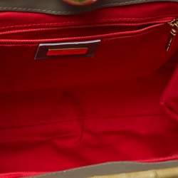 مملوكة مسبقًا Dolce & Gabbana Olive Green Velvet And Eel Shoulder Bag