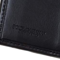 مملوكة مسبقًا Dolce & Gabbana Red Leopard Print Patent Leather Trifold Wallet