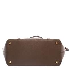 Pre Owned Dolce & Gabbana Dark Beige Leather Miss Escape Tote