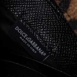 Pre Owned Dolce & Gabbana Brown Animal Print Coated Canvas Trifold Wallet