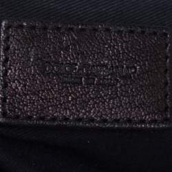 Pre Owned Dolce & Gabbana Black/Brown Leopard Print Coated Canvas and Leather Large Sicily Top Handle Bag