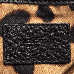 Dolce & Gabbana Black Suede and Leather Miss Loop Hobo