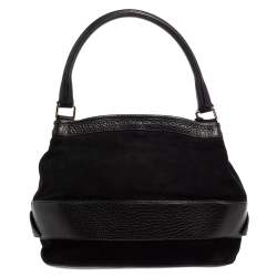 Dolce & Gabbana Black Suede and Leather Miss Loop Hobo