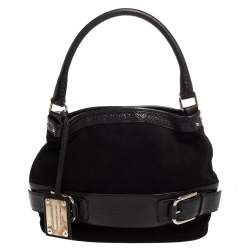 Dolce & Gabbana Black Suede and Leather Miss Loop Hobo