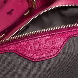 Dolce & Gabbana Pink Leather Mindy Hobo Bag