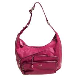 Dolce & Gabbana Pink Leather Mindy Hobo Bag