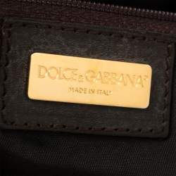 Pre Owned Dolce & Gabbana Beige/Brown Leopard Print Canvas And Leather Tote