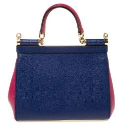 Pre Owned Dolce and Gabbana Multicolor Leather Small Miss Sicily Top Handle Bag