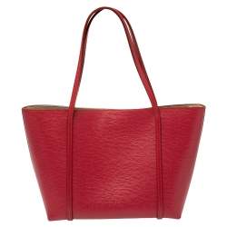مملوكة مسبقًا Dolce & Gabbana Red Leather Escape Ocean Tote
