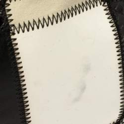 Pre Owned Dolce & Gabbana Black/White Snakeskin and Leather Patchwork Frame Satchel