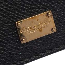 Pre Owned Dolce & Gabbana Black Leather Micro Miss Sicily Top Handle Bag