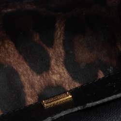Pre Owned Dolce & Gabbana Black Leather Micro Miss Sicily Top Handle Bag