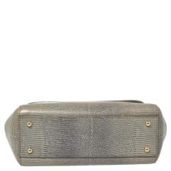 مملوكة مسبقًا حقيبة دولتشي أند غابانا ميس سيسيلي متوسطة جلد نقشة السحلية أخضر افوكادو