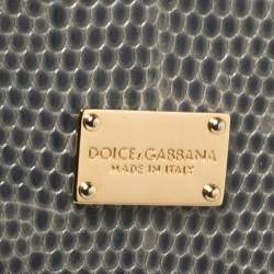 مملوكة مسبقًا حقيبة دولتشي أند غابانا ميس سيسيلي متوسطة جلد نقشة السحلية أخضر افوكادو